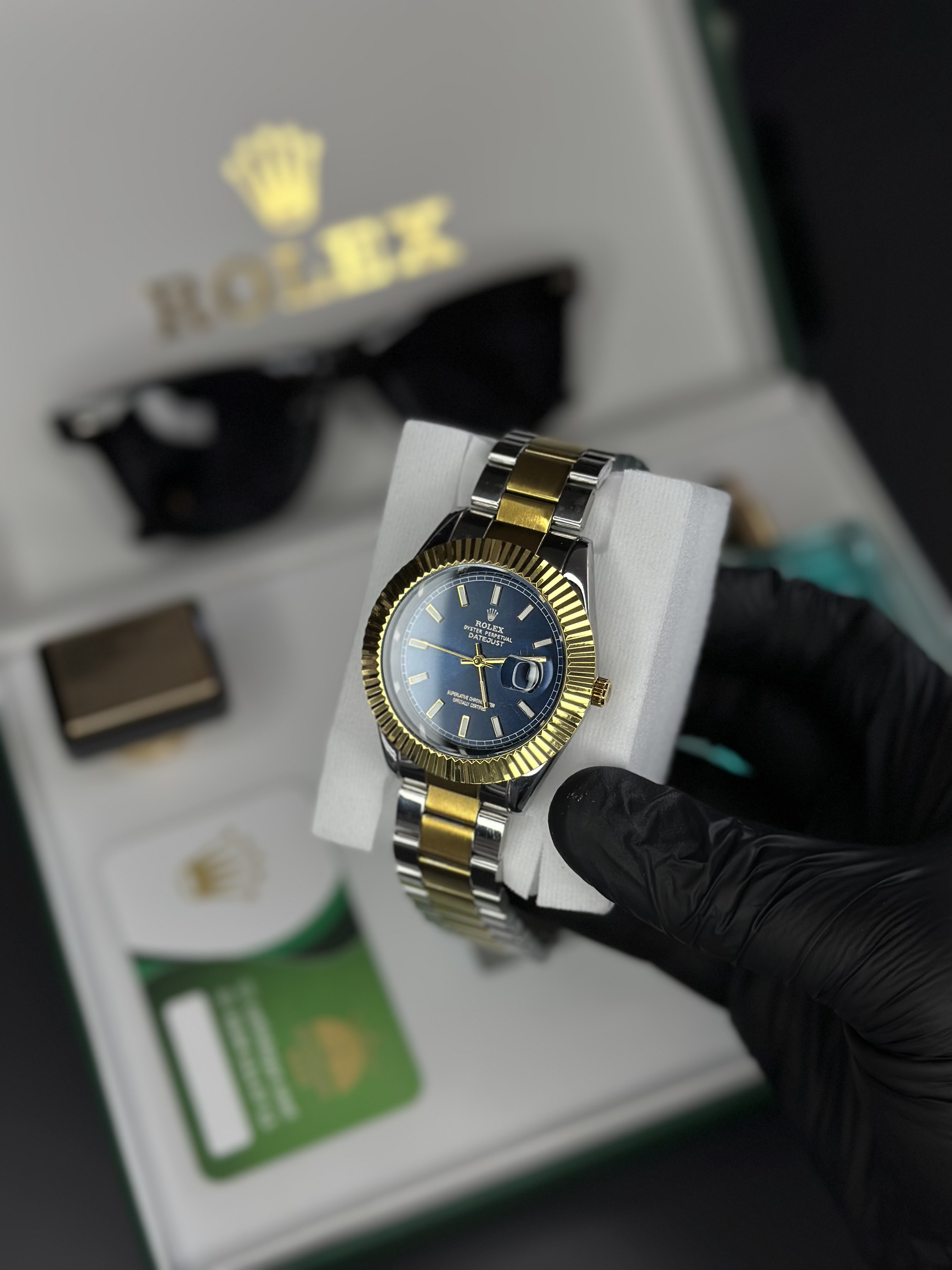 Mavi çiftrenk datejust set