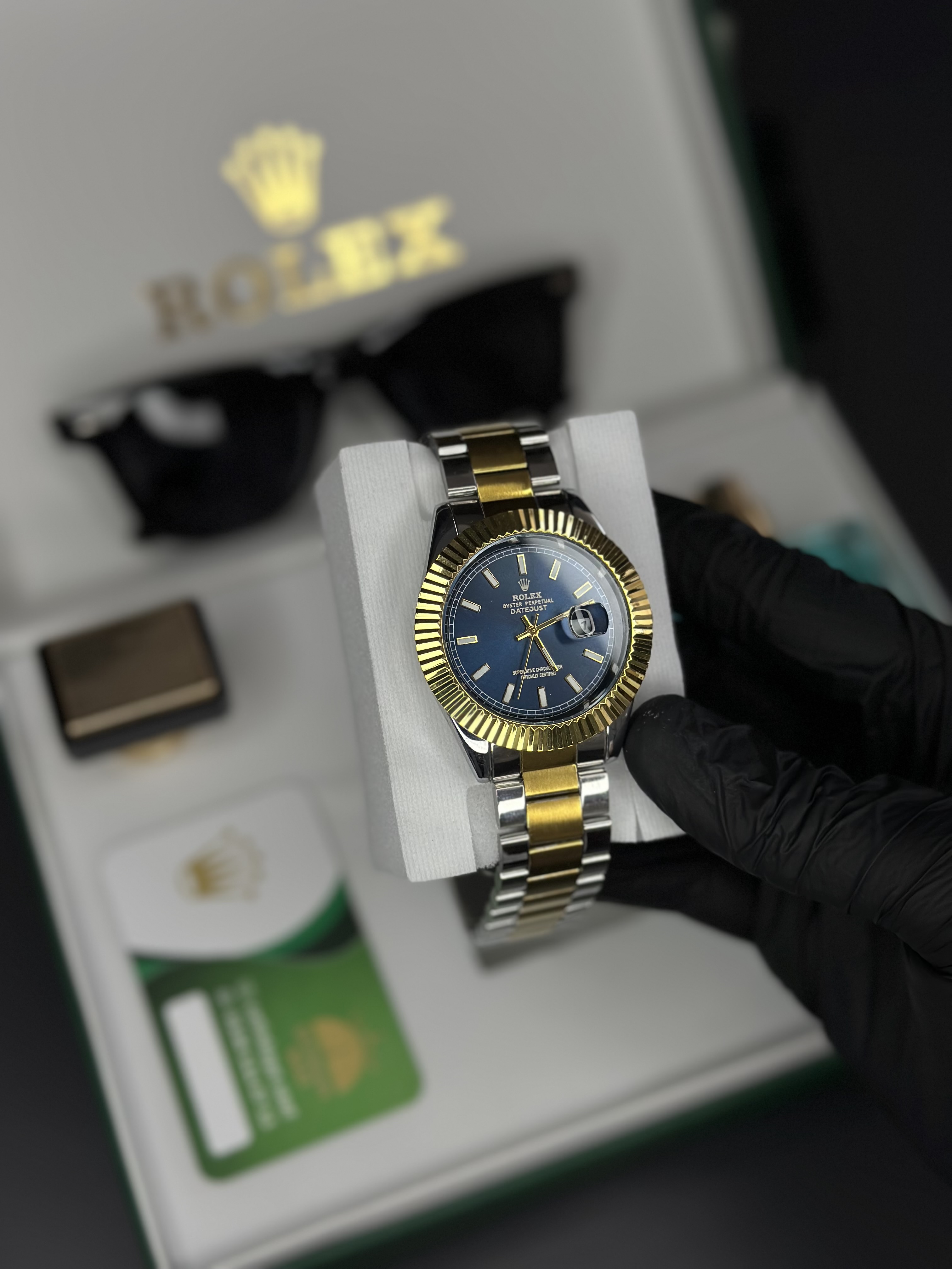 Mavi çiftrenk datejust set