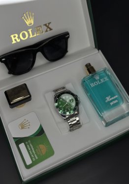 Yeşil gümüş submarine set