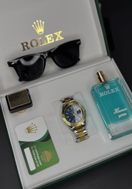 Mavi çiftrenk datejust set